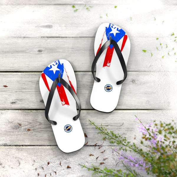 Huey Life Puerto Rican Flag Flip Flops - Huey's Sales