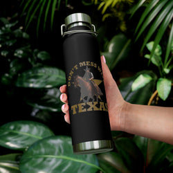 Huey Life Don't Mess with Texas Cowboy Copper Vacuum Insulated Bottle, 22oz - Huey's Sales