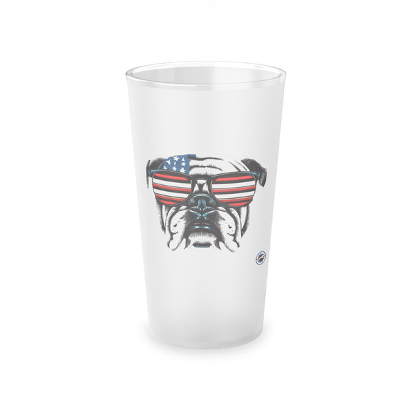 Huey Life July Dog 2 Frosted Pint Glass, 16oz - Huey's Sales
