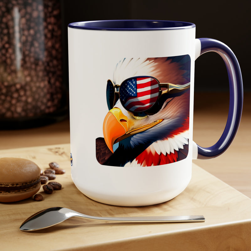 Huey Life American Eagle 3 Two-Tone Coffee Mugs, 15oz - Huey's Sales